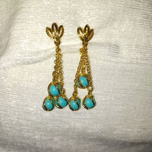 Goldtone dangle earrings